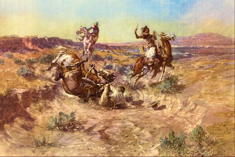 Charles M Russell The Broken Rope